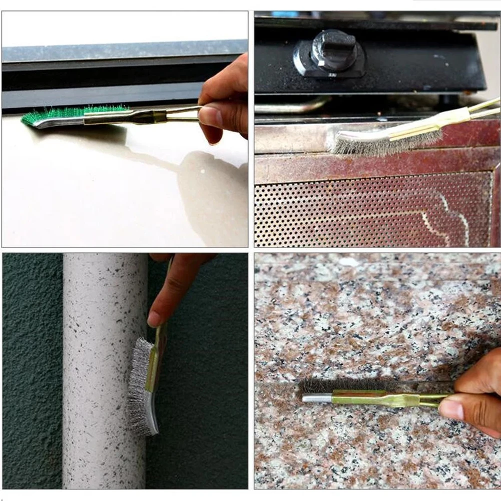 Mini Wire Brush Set for Various Cleaning Needs Brass Steel & Nylon Brushes for Efficient Dirt and Rust Removal
Mini Wire Brush Set for Various Cleaning Needs Brass Steel & Nylon Brushes for Efficient Dirt and Rust Removal