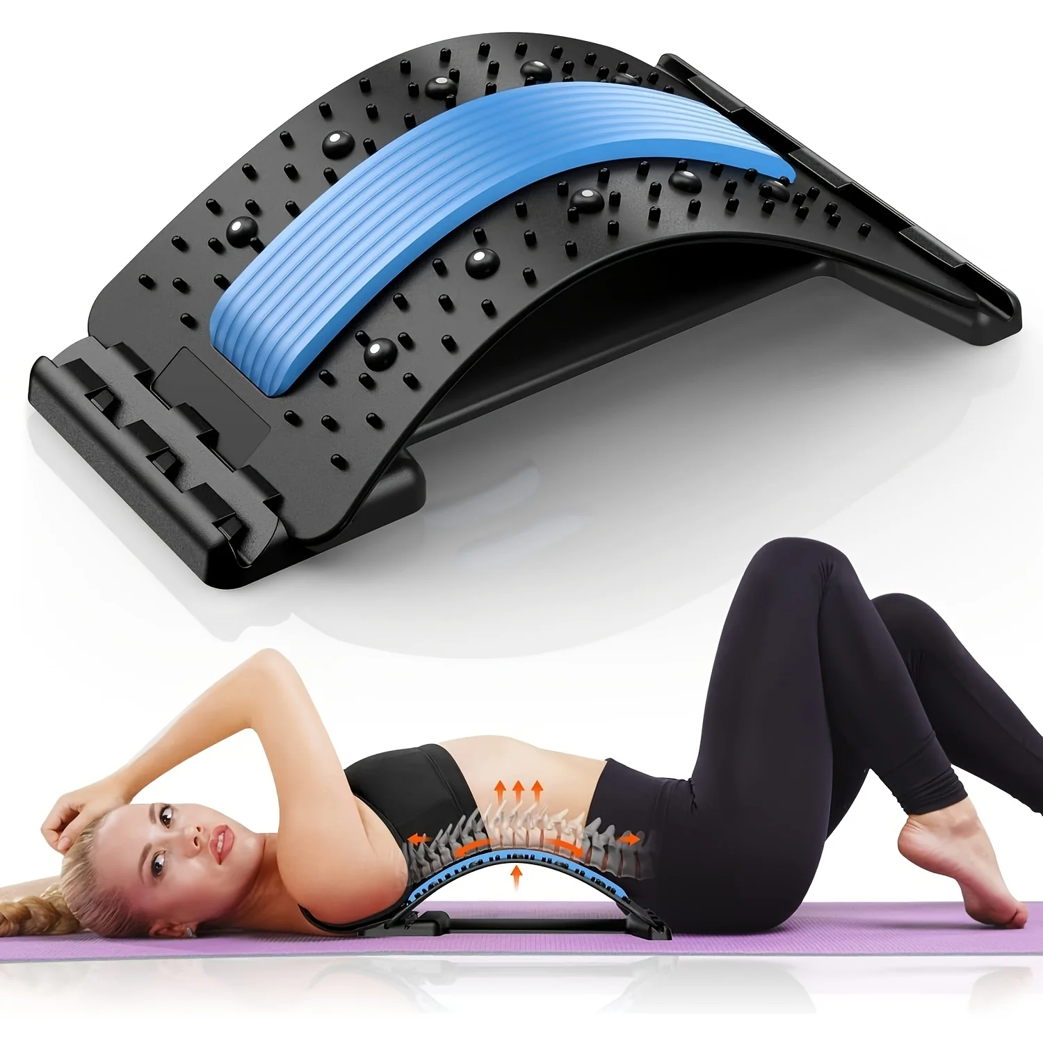 Ultimate Back Stretcher & Lumbar Support - Multi-Level Cracker with Soothing Massage - Customizable Relief for Upper & Lower Bac 
Ultimate Back Stretcher & Lumbar Support - Multi-Level Cracker with Soothing Massage - Customizable Relief for Upper & Lower Bac