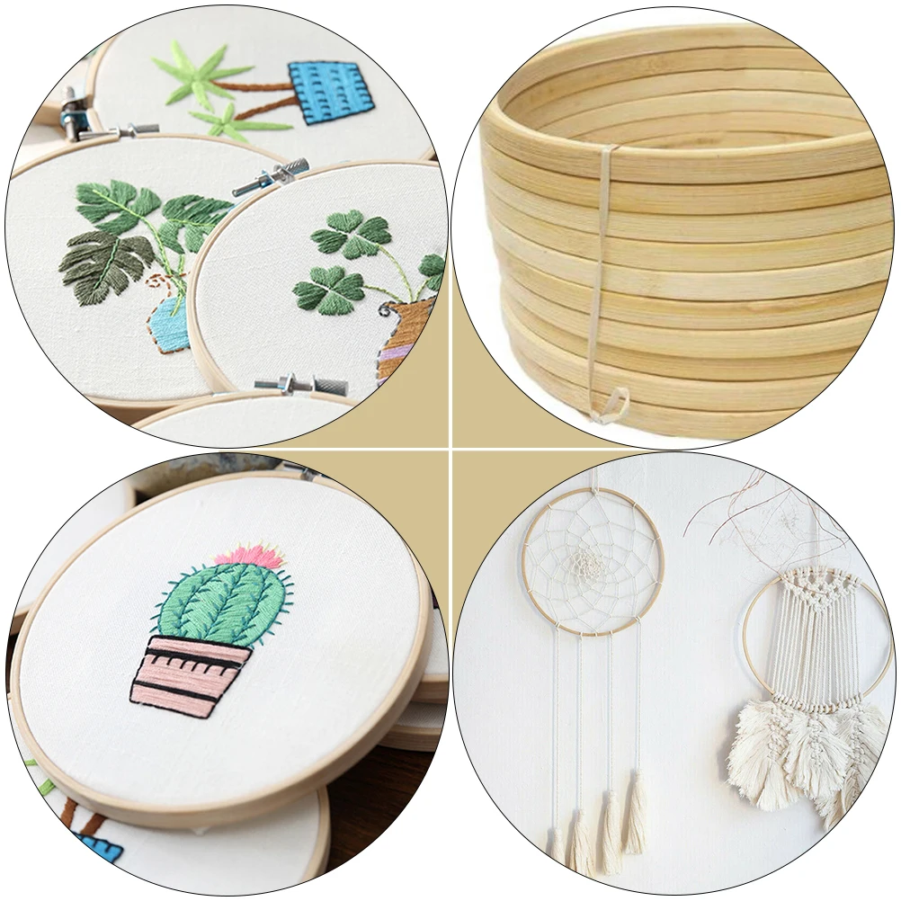 12 Pcs Bamboo Embroidery Hoops Smooth Surface Round Corners Ideal for Cross Stitch Needlework Quilting Decoration Gifts
12 Pcs Bamboo Embroidery Hoops Smooth Surface Round Corners Ideal for Cross Stitch Needlework Quilting Decoration Gifts