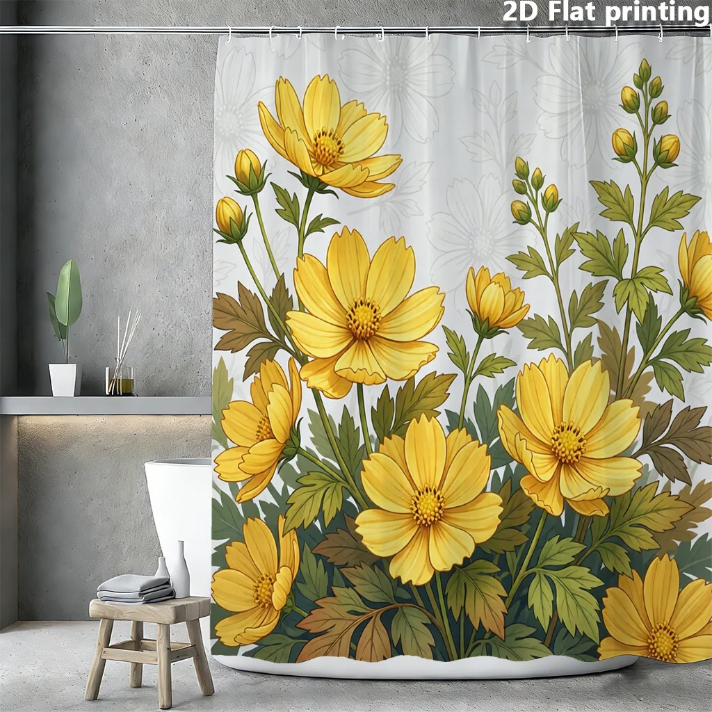 Decorative Yellow Floral Sunflower Shower Curtain Waterproof Tropical Botanical Print for Bathroom Home Decor 180x200cm
Decorative Yellow Floral Sunflower Shower Curtain Waterproof Tropical Botanical Print for Bathroom Home Decor 180x200cm