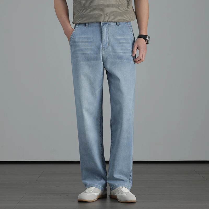 2026 Summer Brand Business Casual Men's Straight Fit Loose Lightweight Linen Jeans High Waist Office Thin Pants trousers
2026 Summer Brand Business Casual Men's Straight Fit Loose Lightweight Linen Jeans High Waist Office Thin Pants trousers