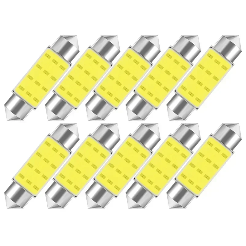 10 PCS C5W LED Bulb C10W Festoon 31/36/39/41/42mm 12V COB 7000K White Car Interior Dome Reading Lights Trunk License Plate Lamp
10 PCS C5W LED Bulb C10W Festoon 31/36/39/41/42mm 12V COB 7000K White Car Interior Dome Reading Lights Trunk License Plate Lamp