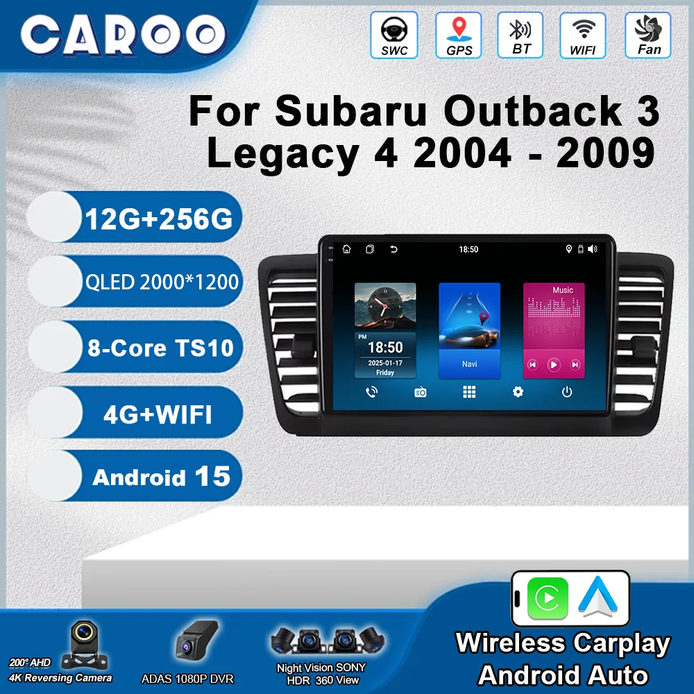 Android 15 For Subaru Outback 3 Legacy 4 2004 2005 2007 2008 2009 Car Radio Multimedia Video Player GPS Navigation QLED Screen
Android 15 For Subaru Outback 3 Legacy 4 2004 2005 2007 2008 2009 Car Radio Multimedia Video Player GPS Navigation QLED Screen