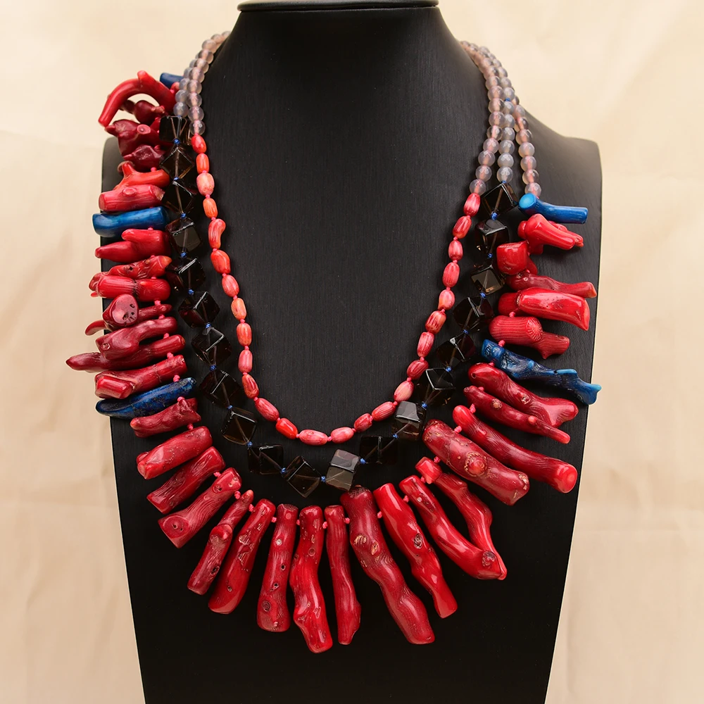 APDGG A22 3-рядное ожерелье ручной работы из натурального смешанного камня, дымчатого кварца, кораллового агата, многожильное ожерелье
APDGG A22 3-рядное ожерелье ручной работы из натурального смешанного камня, дымчатого кварца, кораллового агата, многожильное ожерелье