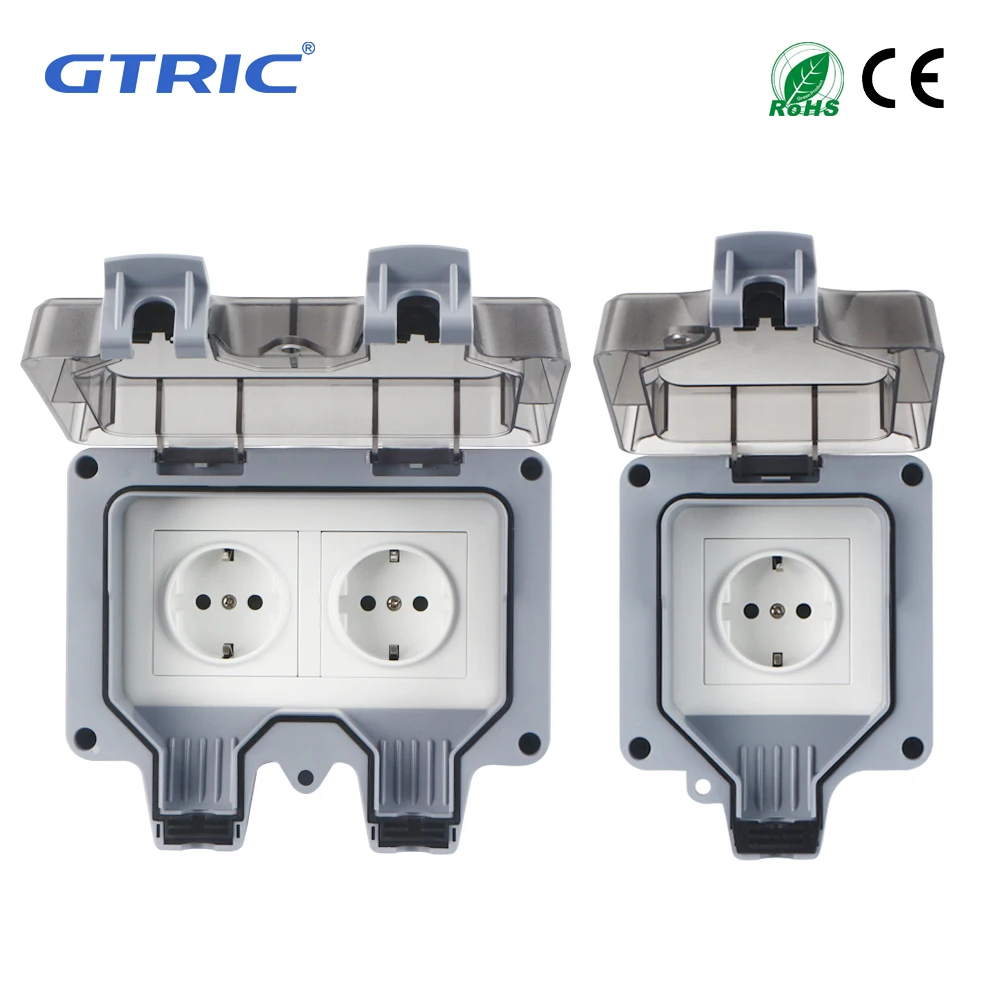 GTRIC Outdoor Waterproof Socket EU French UK Universal Standard Power Plug With Switch Double For Outdoor Gardens Home Bathroom
GTRIC Outdoor Waterproof Socket EU French UK Universal Standard Power Plug With Switch Double For Outdoor Gardens Home Bathroom