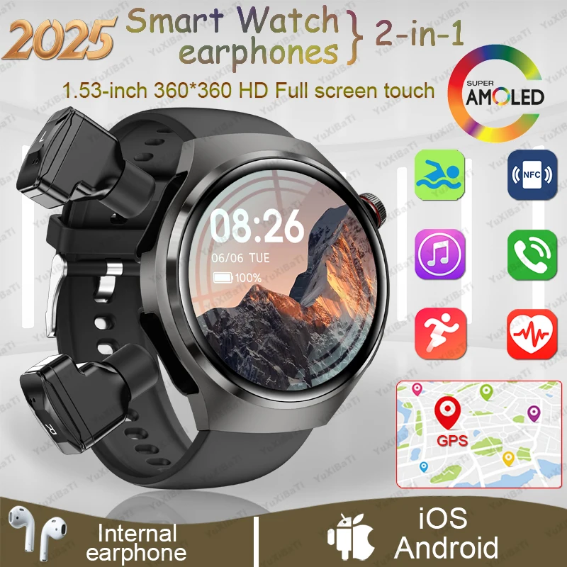 New For Huawei Style Smart Watch with TWS Bluetooth Earphones Amoled Heart Rate 100+ Sports Modes Watches NFC GPS Smartwatch
New For Huawei Style Smart Watch with TWS Bluetooth Earphones Amoled Heart Rate 100+ Sports Modes Watches NFC GPS Smartwatch