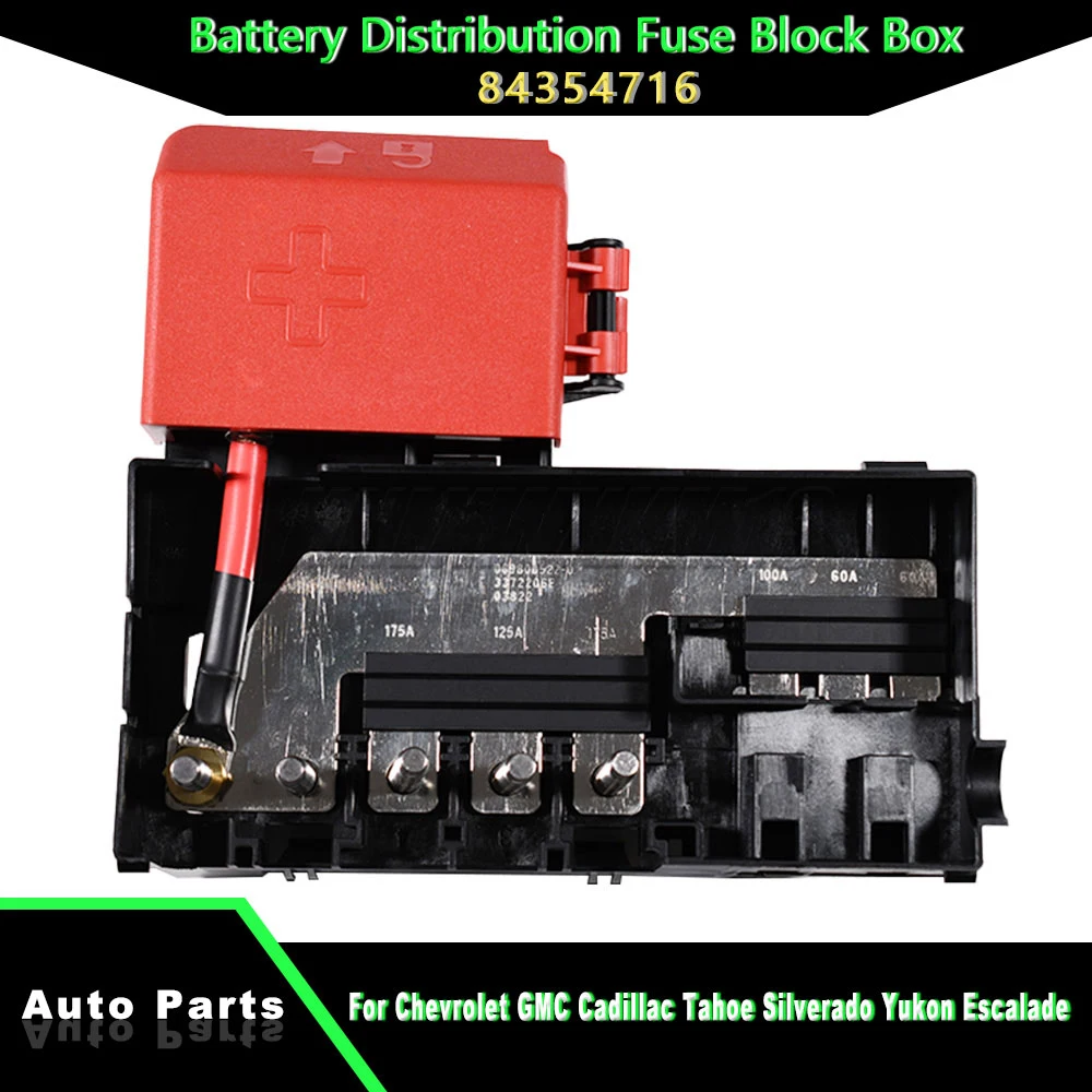 84354716 Battery Distribution Fuse Block Box For Chevrolet GMC Cadillac Tahoe Silverado Yukon Escalade 2014-20 Car Accessories
84354716 Battery Distribution Fuse Block Box For Chevrolet GMC Cadillac Tahoe Silverado Yukon Escalade 2014-20 Car Accessories