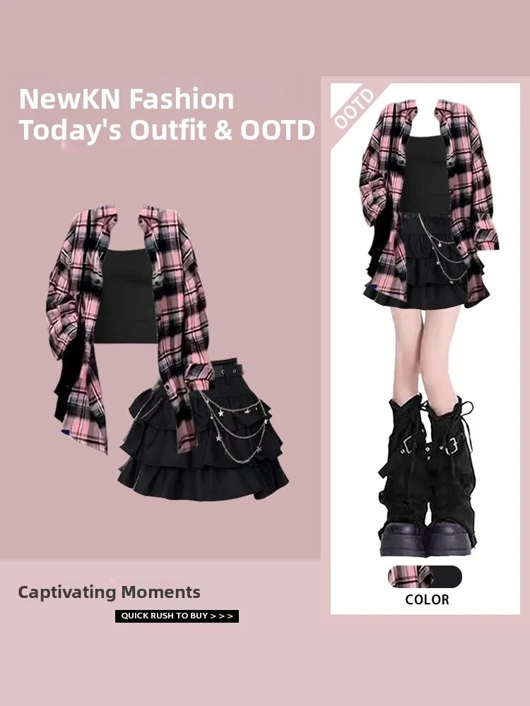 Летний комплект для девочек, женский ретро-дизайн, клетчатый жилет с ремешком, тонкая юбка с высокой талией, комплект футболок, ансамбль Faion
Летний комплект для девочек, женский ретро-дизайн, клетчатый жилет с ремешком, тонкая юбка с высокой талией, комплект футболок, ансамбль Faion