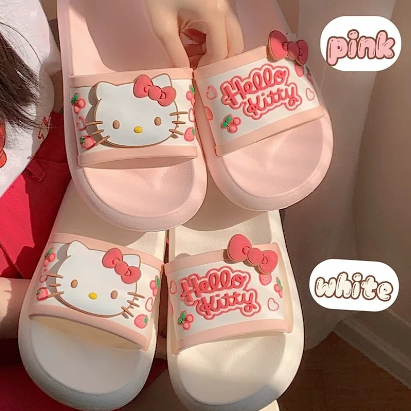 Cute Hello Kitty Summer Slippers for Women Kawaii Cartoon Sanrios Indoor Home Shoes Bathroom Non Slip Casual Girl Beach Sandals
Cute Hello Kitty Summer Slippers for Women Kawaii Cartoon Sanrios Indoor Home Shoes Bathroom Non Slip Casual Girl Beach Sandals