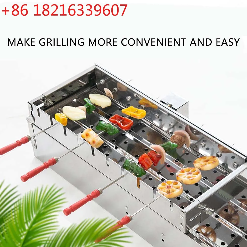 Commercial Stainless Steel Grill Skewers Full-automatic Barbecue Rotate Machine Width Adjustable Hot Dog Roller
Commercial Stainless Steel Grill Skewers Full-automatic Barbecue Rotate Machine Width Adjustable Hot Dog Roller
