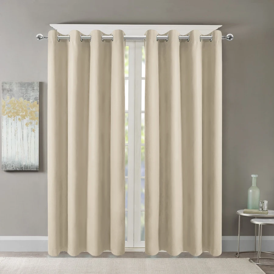 Blackout indoor curtain grommets with coating, beige, 5284 inch, 2 panels for bedroom and living room
Blackout indoor curtain grommets with coating, beige, 5284 inch, 2 panels for bedroom and living room