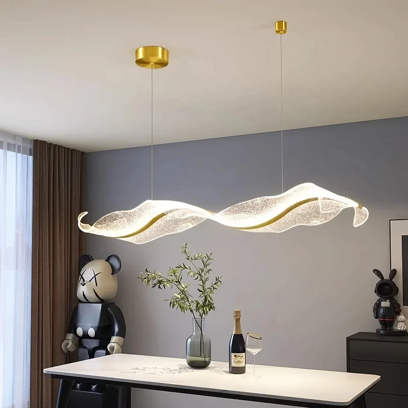 Contemporary Wave LED Hanging Lamp Dimmable Pendant Light for Restaurant Bar Dining Area Home Interior Decor 
Contemporary Wave LED Hanging Lamp Dimmable Pendant Light for Restaurant Bar Dining Area Home Interior Decor