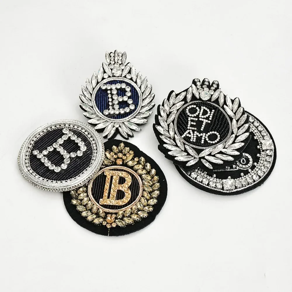 Fashion Academy Handmade Shield Rhinestone Letter B Badge Brooch Round Cloth Sticker Couple JK Corsage Clothing Bag
Fashion Academy Handmade Shield Rhinestone Letter B Badge Brooch Round Cloth Sticker Couple JK Corsage Clothing Bag