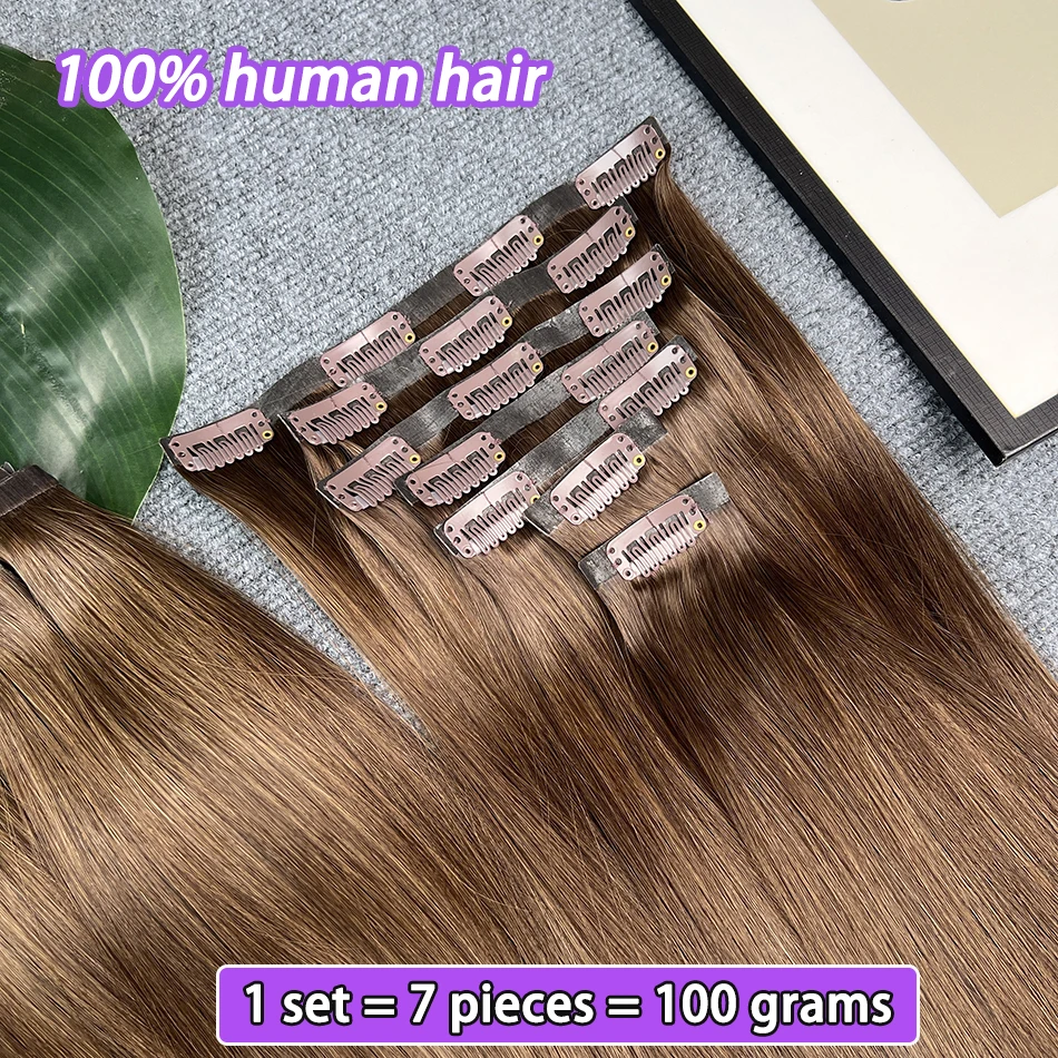 #2 Color Straight PU Clip Ins Hair Extensions 100% Human Hair 100g/Set 7pcs Seamless Invisible PU Weft For Women Vietnam Hair
#2 Color Straight PU Clip Ins Hair Extensions 100% Human Hair 100g/Set 7pcs Seamless Invisible PU Weft For Women Vietnam Hair