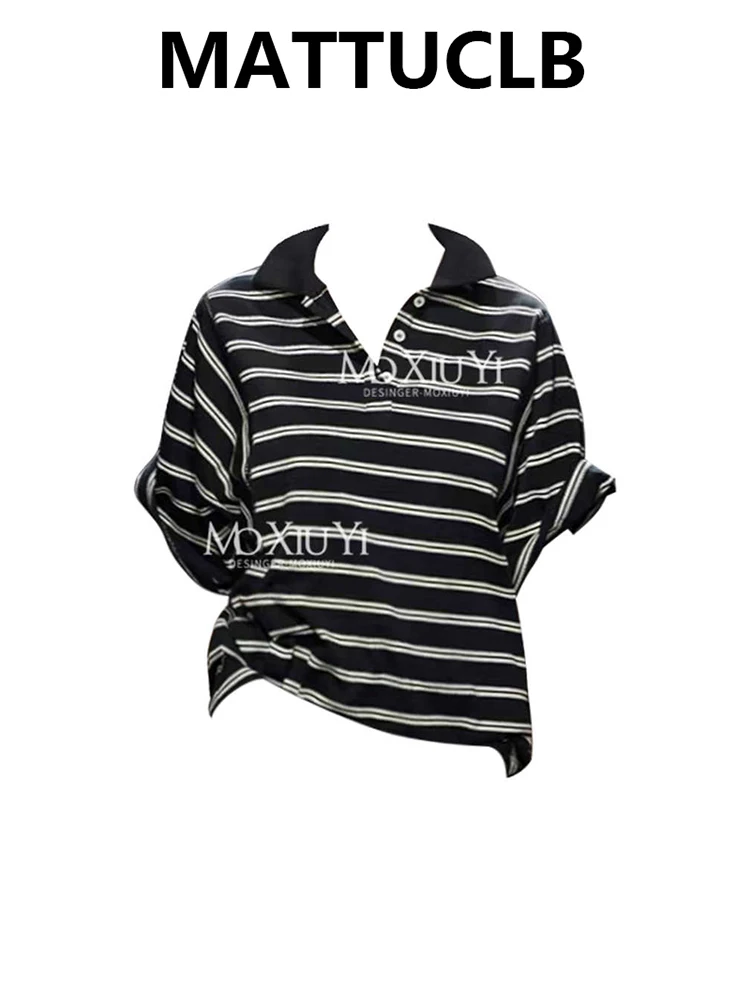 Summer Women Japanese Y2k Polo Collar Short Sleeve Top 2000s Striped T-Shirt Oversize Tee Korean Harajuku Loose Casual Grunge
Summer Women Japanese Y2k Polo Collar Short Sleeve Top 2000s Striped T-Shirt Oversize Tee Korean Harajuku Loose Casual Grunge