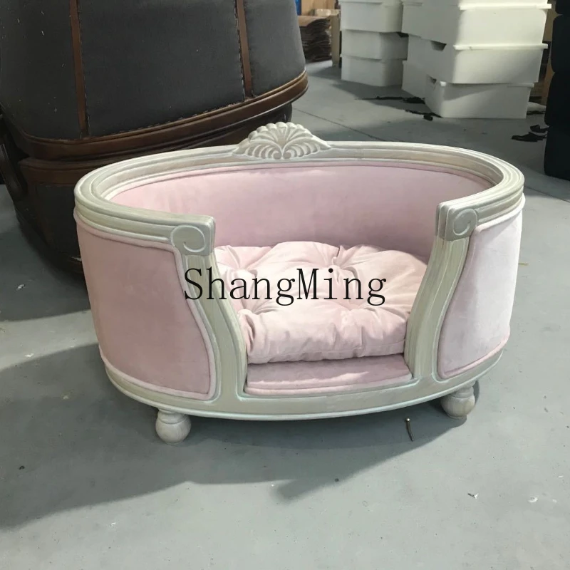 SM household simple solid wood carving flower kennel cat nest pet sofa pet bed
SM household simple solid wood carving flower kennel cat nest pet sofa pet bed