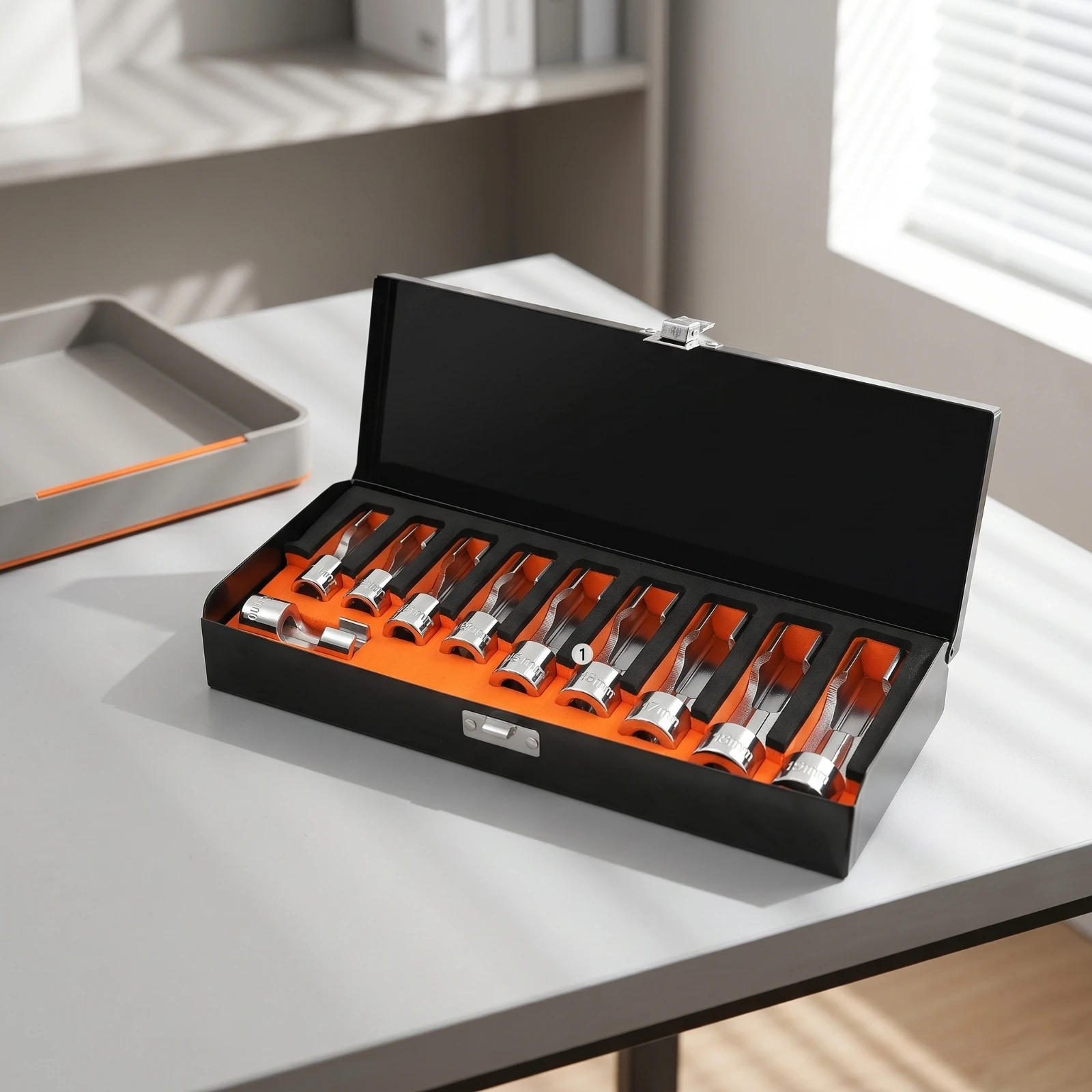 Open-End Socket Wrench with Case Portable Oil Pipe Socket Wrench Offset Spanner Professional Tool Compact for Mechanics
Open-End Socket Wrench with Case Portable Oil Pipe Socket Wrench Offset Spanner Professional Tool Compact for Mechanics