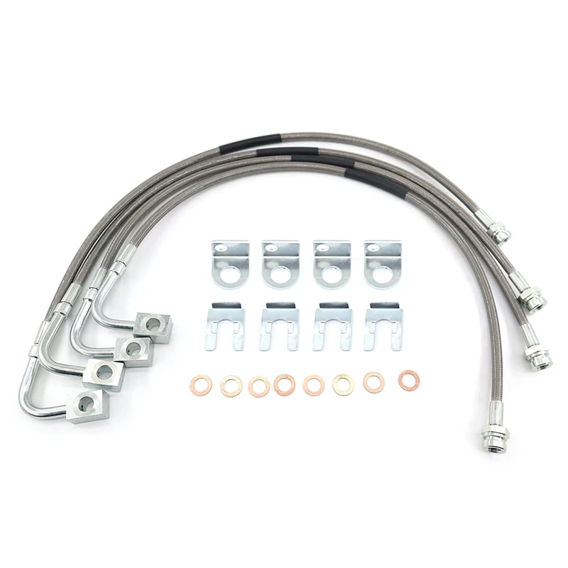 Front & Rear SS Braided Brake Lines For Jeep JK Wrangler 4Inch-6Inch Lift 89716 2007-2018
Front & Rear SS Braided Brake Lines For Jeep JK Wrangler 4Inch-6Inch Lift 89716 2007-2018