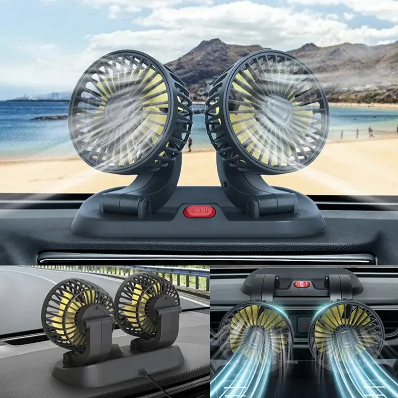 5V 12V 24V Car Fan Cooling Car Fan Dual Head Usb Car Fan 2 Speeds Adjustable Auto Cooler Air Fan Car Accessories Wind Regulation
5V 12V 24V Car Fan Cooling Car Fan Dual Head Usb Car Fan 2 Speeds Adjustable Auto Cooler Air Fan Car Accessories Wind Regulation