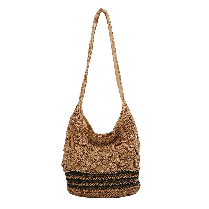 ALIDI S C Women Bohemian Crochet Straw Shoulder Bag Hollow Floral Striped Woven Large Tote Summer Beach Vacation Casual Handbag
ALIDI S C Women Bohemian Crochet Straw Shoulder Bag Hollow Floral Striped Woven Large Tote Summer Beach Vacation Casual Handbag