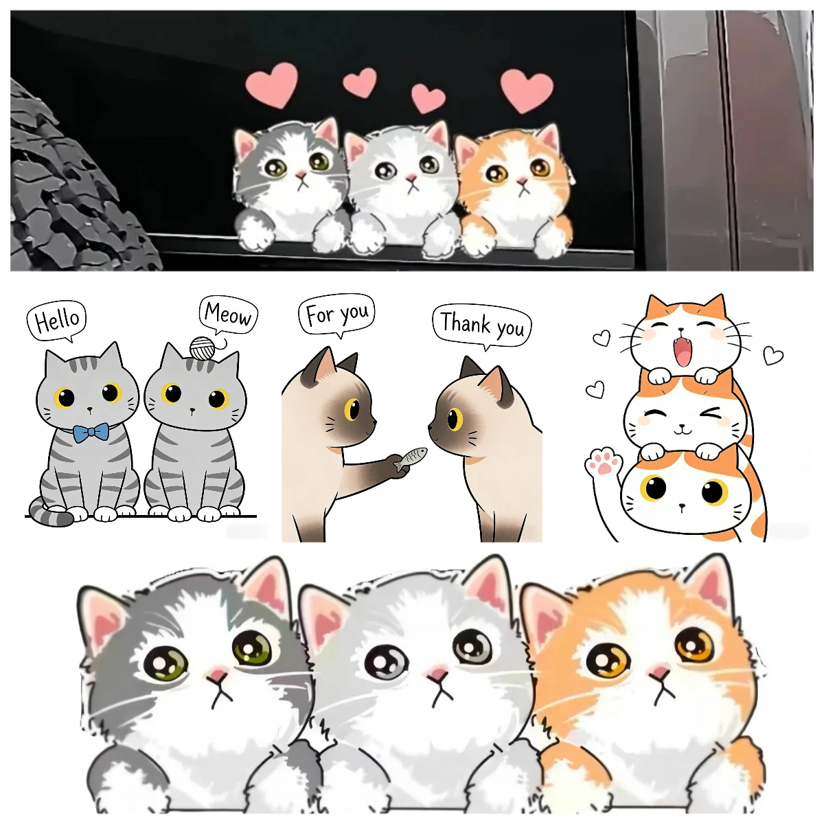 Cat Car Sticker Adorable Animal Vinyl Decal Waterproof Bumper Window Decoration Cute Cartoon Kitty Themed Automotive Accessory
Cat Car Sticker Adorable Animal Vinyl Decal Waterproof Bumper Window Decoration Cute Cartoon Kitty Themed Automotive Accessory