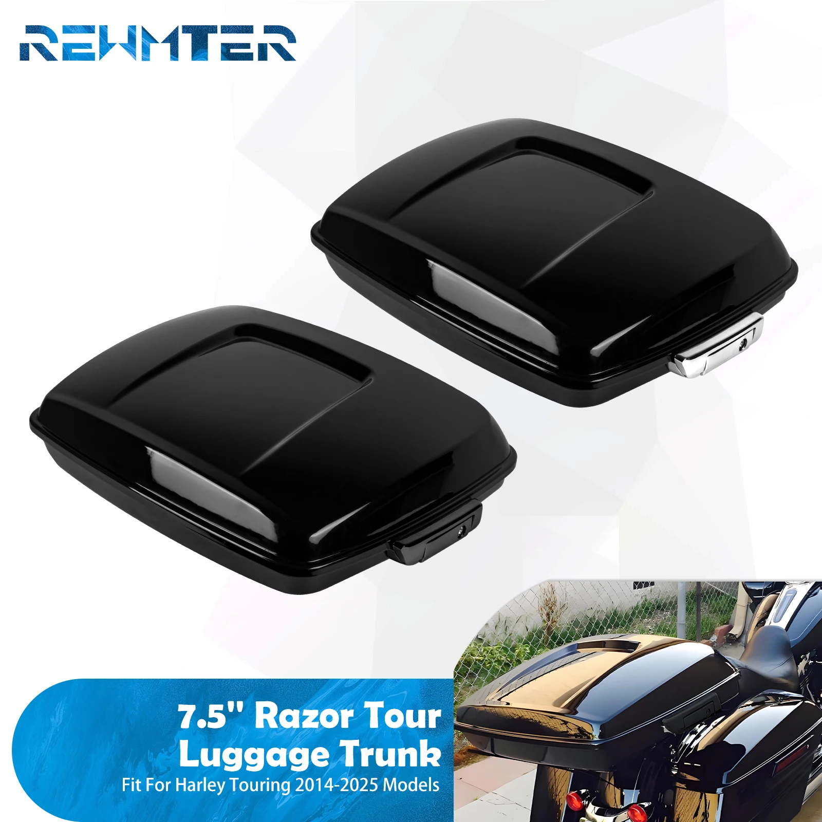 Мотоциклетный кофр-седельная сумка 7.5'' Razor Trunk с защелками для Harley Touring Road King Street Electra Glide 14-2025
Мотоциклетный кофр-седельная сумка 7.5'' Razor Trunk с защелками для Harley Touring Road King Street Electra Glide 14-2025