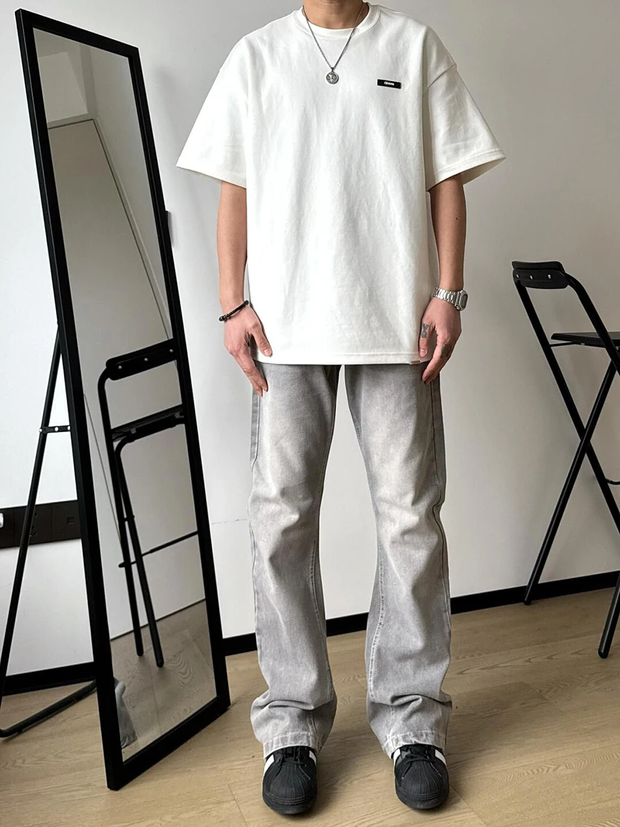 ey Cement e Straight Leg Jeans Men's OOTD High-End Feelings Boys' CleanFit Flared Straight Tube Pants Knife
ey Cement e Straight Leg Jeans Men's OOTD High-End Feelings Boys' CleanFit Flared Straight Tube Pants Knife