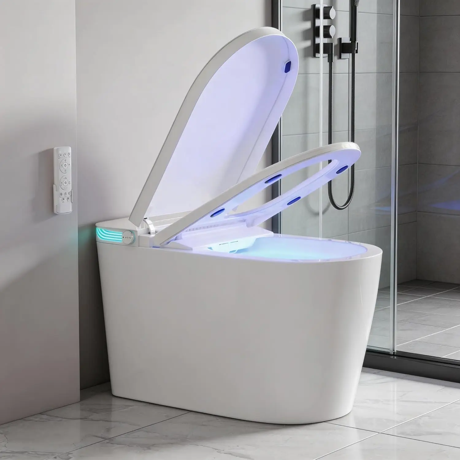 Smart Toilet with Bidet Built in, Electric Tankless Toilet for Bathroom, Elongated Heated Seat, One Piece Bidet Toilet, Custom
Smart Toilet with Bidet Built in, Electric Tankless Toilet for Bathroom, Elongated Heated Seat, One Piece Bidet Toilet, Custom
