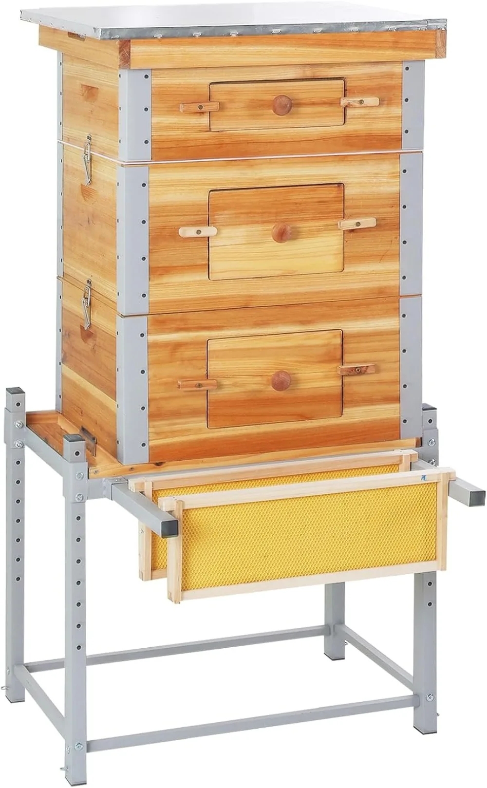 Bee Hive with Metal Frame, 10 Frame Bee Hives Boxes Dipped in 100% Beeswax,Bee Keeping Supplies-All Starter Kit Includes Wooden
Bee Hive with Metal Frame, 10 Frame Bee Hives Boxes Dipped in 100% Beeswax,Bee Keeping Supplies-All Starter Kit Includes Wooden