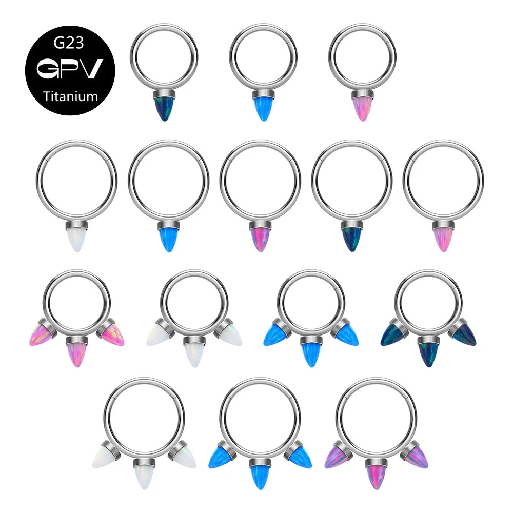 Special Sale Inventory G23 Titanium Nasal Septum Ring Welded Pointed Vertebra Opal Nasal Ring Prforated Jewelry
Special Sale Inventory G23 Titanium Nasal Septum Ring Welded Pointed Vertebra Opal Nasal Ring Prforated Jewelry