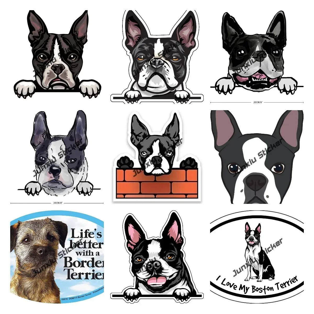Funny Boston Terrier Dog Breed Sticker Smiling Peeking Styling High-Quality Scratch-Proof Waterproof Exterior Decal Accessories 
Funny Boston Terrier Dog Breed Sticker Smiling Peeking Styling High-Quality Scratch-Proof Waterproof Exterior Decal Accessories