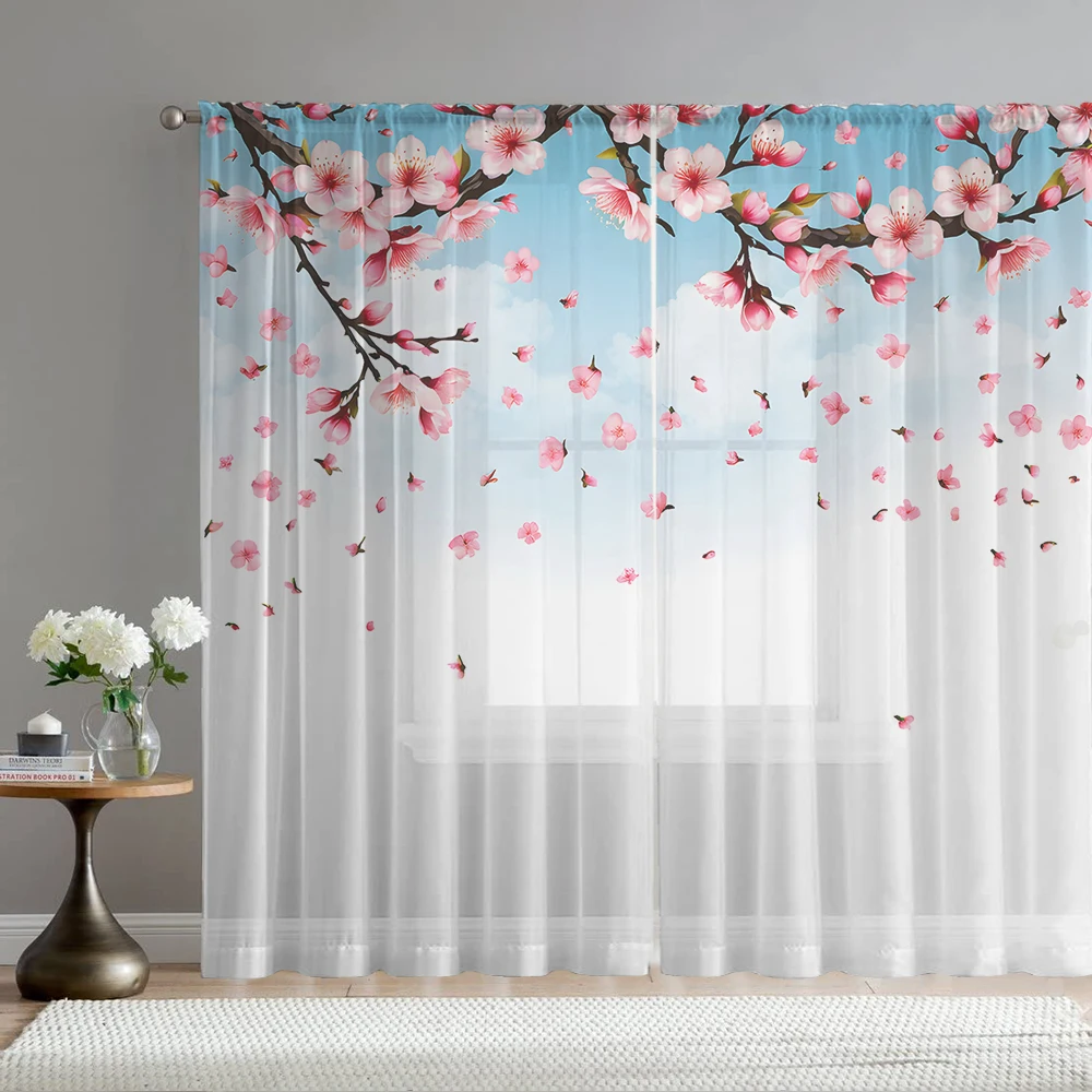 2PCS Home decoration pink peach blossom blue printed window screens with pole bags, suitable for kitchens, cafes, living rooms
2PCS Home decoration pink peach blossom blue printed window screens with pole bags, suitable for kitchens, cafes, living rooms