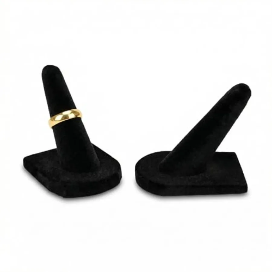 2 Pcs Velvet Ring Holder Stand Jewelry Display Black Holders for Engagement Rings Wedding Showcase Selling Vendors Elegant Ring
2 Pcs Velvet Ring Holder Stand Jewelry Display Black Holders for Engagement Rings Wedding Showcase Selling Vendors Elegant Ring