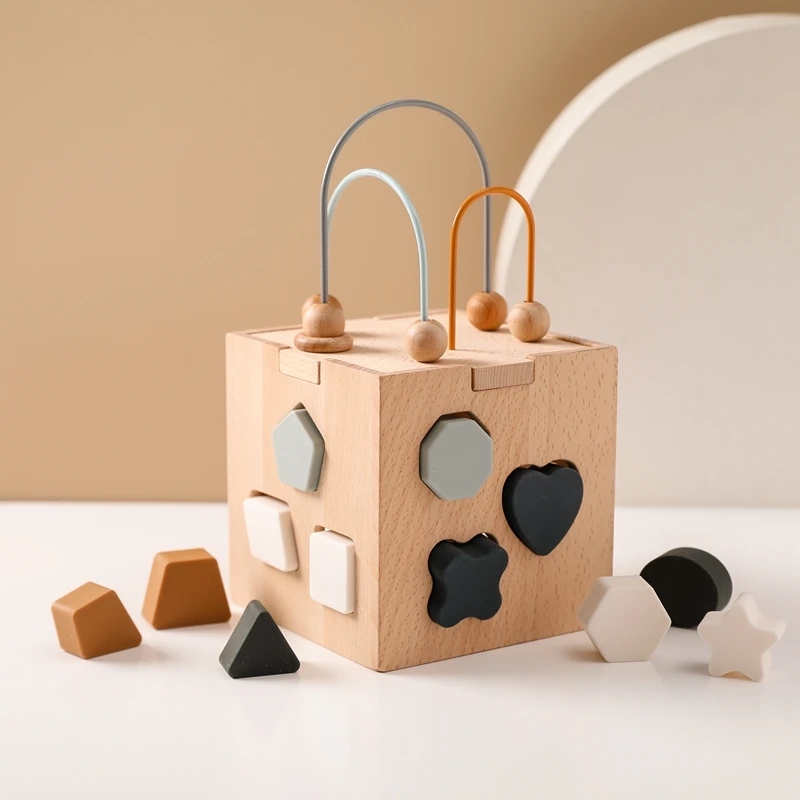 Montessori Puzzle Education Stacking Toy Wooden Box Toy Silicone Geometric Shape Blocks Shape Matching Toys for Toddler Baby Gam
Montessori Puzzle Education Stacking Toy Wooden Box Toy Silicone Geometric Shape Blocks Shape Matching Toys for Toddler Baby Gam