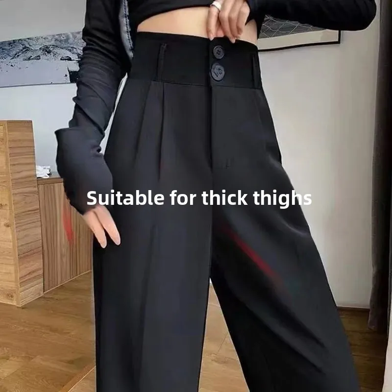 Женские брюки с высокой талией и широкими штанинами, прямые, повседневные, в пол, для весны и лета, больших размеров, 200 Pou, с эффектом похудения
Женские брюки с высокой талией и широкими штанинами, прямые, повседневные, в пол, для весны и лета, больших размеров, 200 Pou, с эффектом похудения