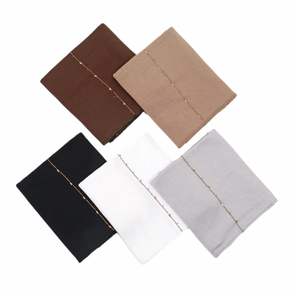 Soft Rhinestone Hijab Scarf Plain Design Stretch Fabric Stretch Shawl Modal Cotton Solid Color Long Muffler Fashion Accessory
Soft Rhinestone Hijab Scarf Plain Design Stretch Fabric Stretch Shawl Modal Cotton Solid Color Long Muffler Fashion Accessory