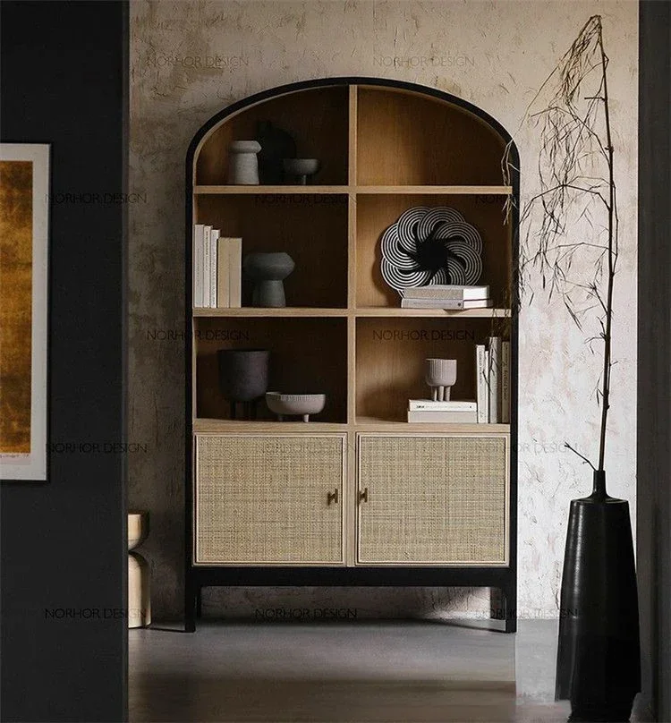 Solid Wood Rattan Bookcase Modern Minimalist Ash Wine Cabinet Decorative Display Cabinet
Solid Wood Rattan Bookcase Modern Minimalist Ash Wine Cabinet Decorative Display Cabinet