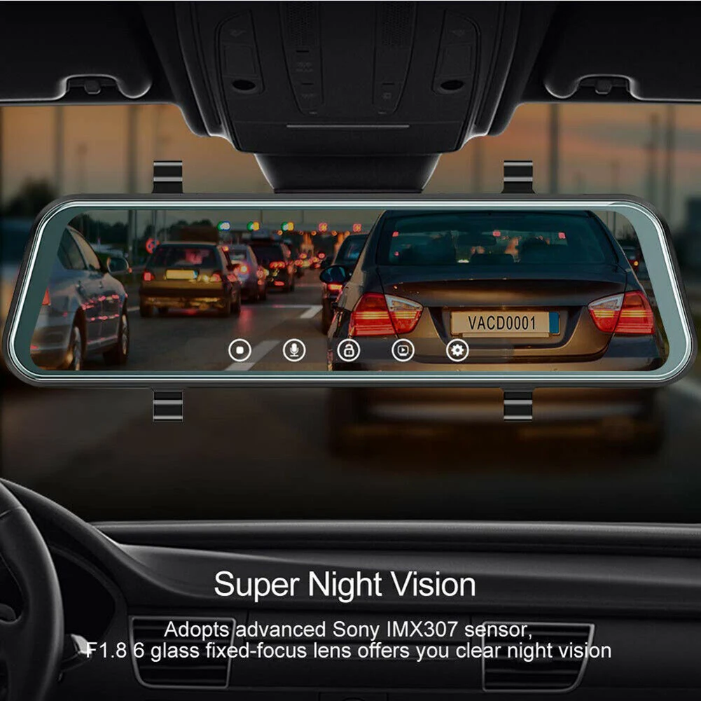 1080P High-definition Car DVR Front Rear Dual Dash Cam 10-Inch Touch Screen Video Recorder Loop Recording G-Sensor
1080P High-definition Car DVR Front Rear Dual Dash Cam 10-Inch Touch Screen Video Recorder Loop Recording G-Sensor