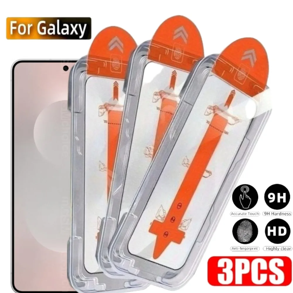 3 шт., закаленное стекло с полным покрытием для Samsung Galaxy S25 S24 S21 S23 Ultra S22 S25 Plus S24 FE, защитная пленка для экрана без пыли
3 шт., закаленное стекло с полным покрытием для Samsung Galaxy S25 S24 S21 S23 Ultra S22 S25 Plus S24 FE, защитная пленка для экрана без пыли