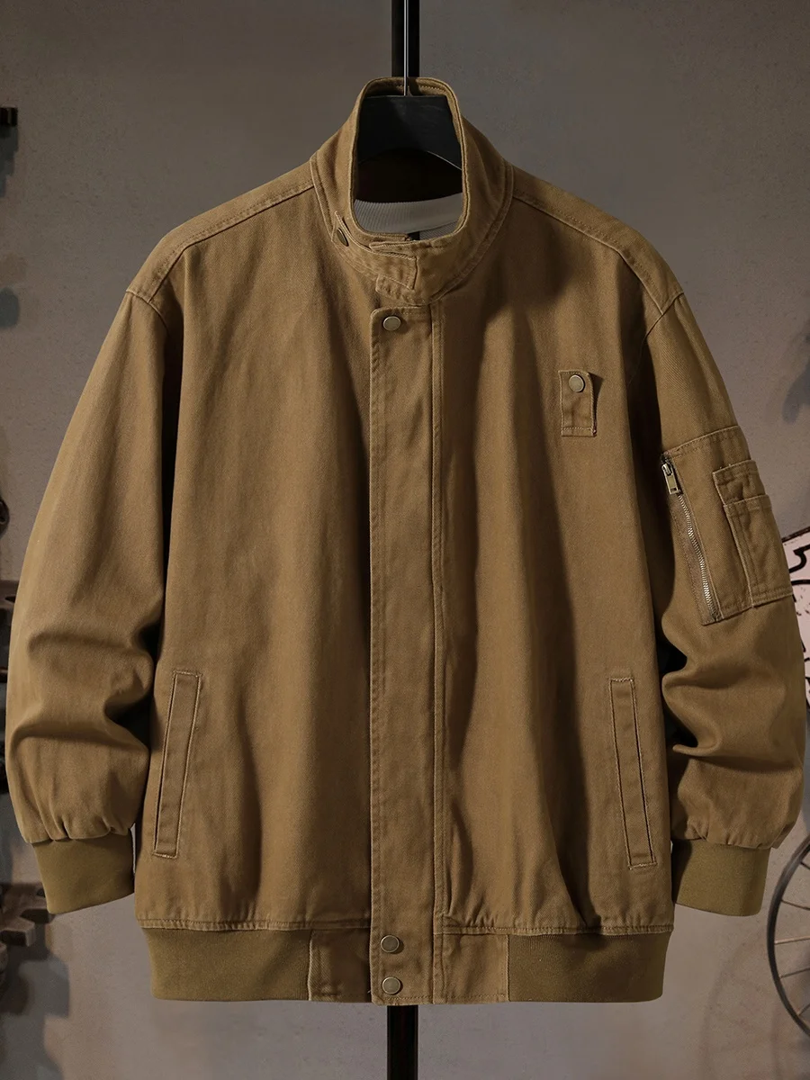 Men's Casual Loose Fit Cotton Work Jaet Autumn 2025 Zipper ket Long Sve Warm Outerwear Faionable Retro Stand Collar
Men's Casual Loose Fit Cotton Work Jaet Autumn 2025 Zipper ket Long Sve Warm Outerwear Faionable Retro Stand Collar