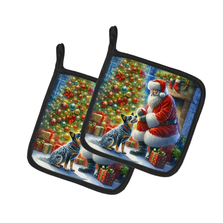 Australian Cattle Dog and Santa Claus Pair of Pot Holders Kitchen Heat Resistant Pot Holders Sets Oven Hot Pads for Cooking Bak
Australian Cattle Dog and Santa Claus Pair of Pot Holders Kitchen Heat Resistant Pot Holders Sets Oven Hot Pads for Cooking Bak