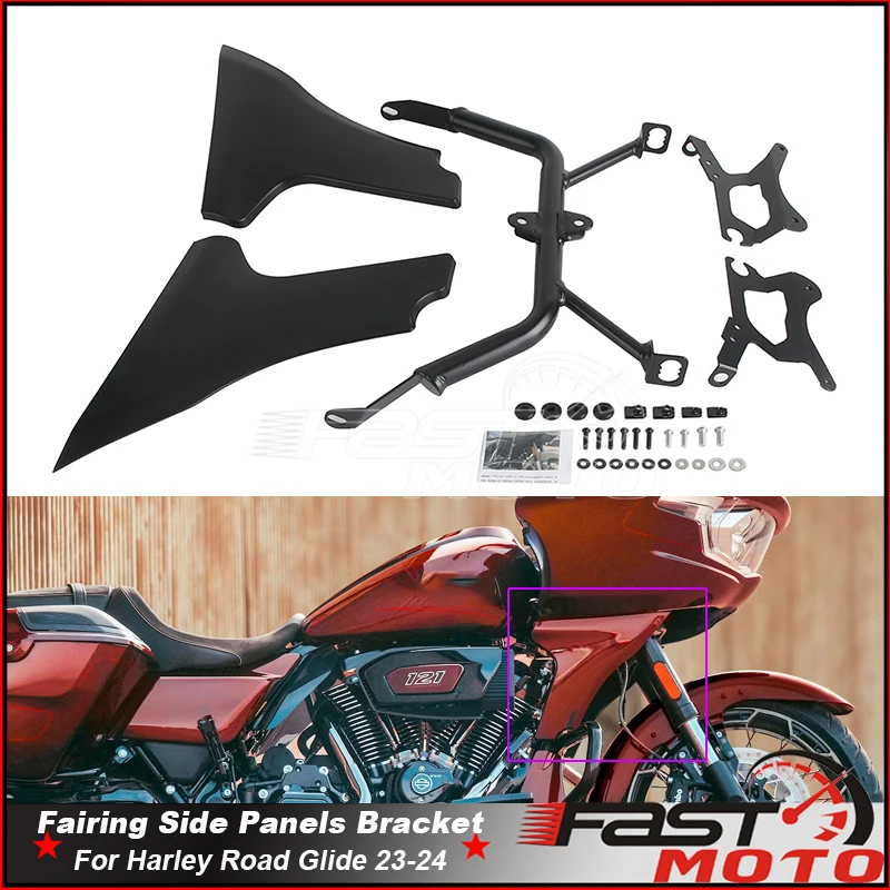 Motorcycle Side Fairing Spoiler Cover Panel Support Bracket Kit For Harley Touring Road Glide CVO 2023 2024 FLTRXSE FLTRXSTSE
Motorcycle Side Fairing Spoiler Cover Panel Support Bracket Kit For Harley Touring Road Glide CVO 2023 2024 FLTRXSE FLTRXSTSE