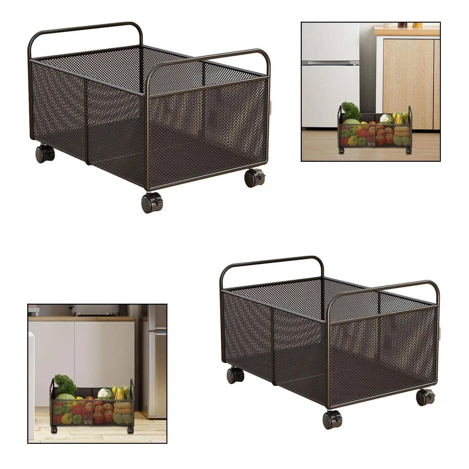 Iron Wire Storage Basket Portable Storage Cabinet Multiuse Organizer Cart for Home Office Garage
Iron Wire Storage Basket Portable Storage Cabinet Multiuse Organizer Cart for Home Office Garage