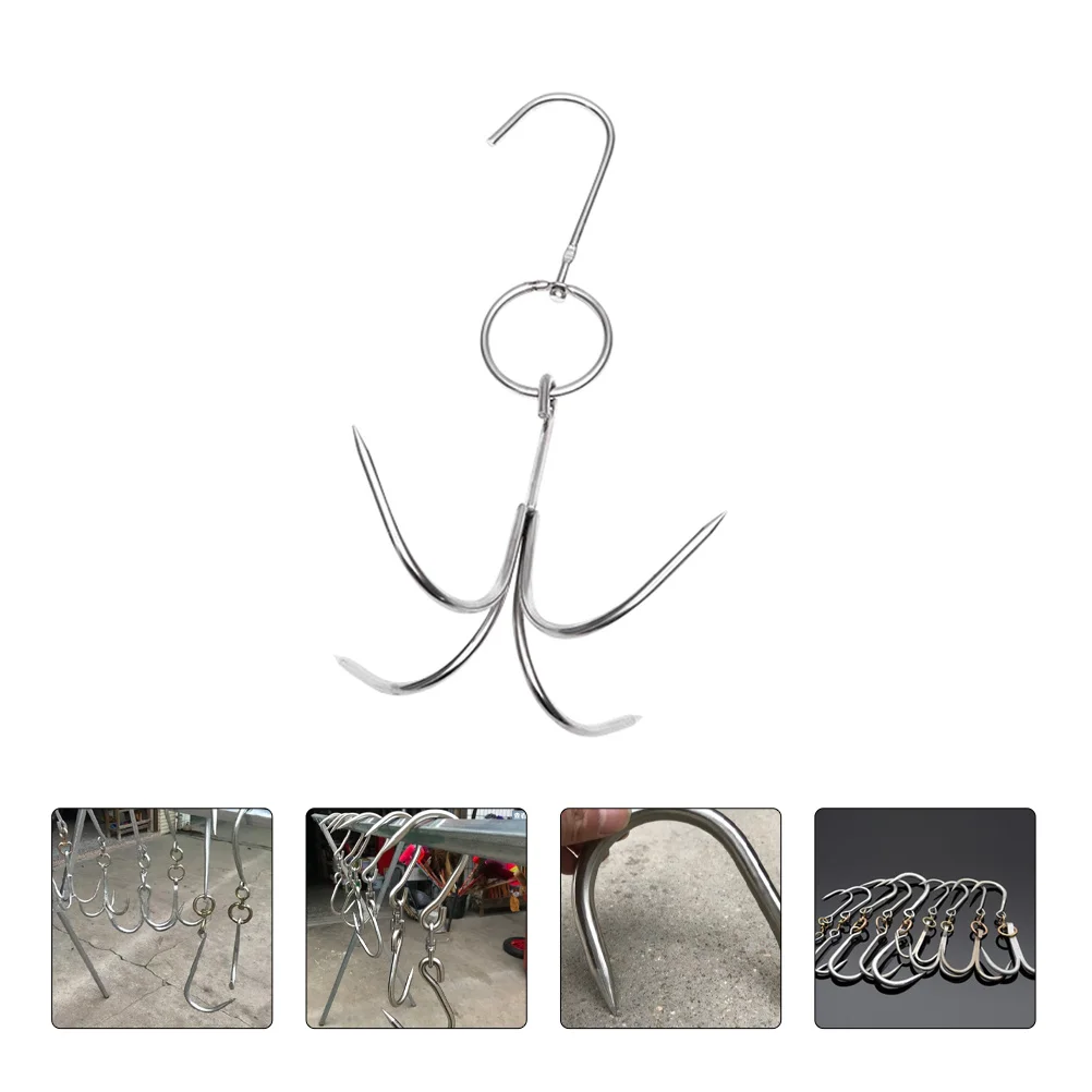 1pc Stainless Steel Meat Hook Kitchen Hanging Rack For Butcher Hunter Rust-Proof 4-Hook Hanger Tool Storage Organizer
1pc Stainless Steel Meat Hook Kitchen Hanging Rack For Butcher Hunter Rust-Proof 4-Hook Hanger Tool Storage Organizer
