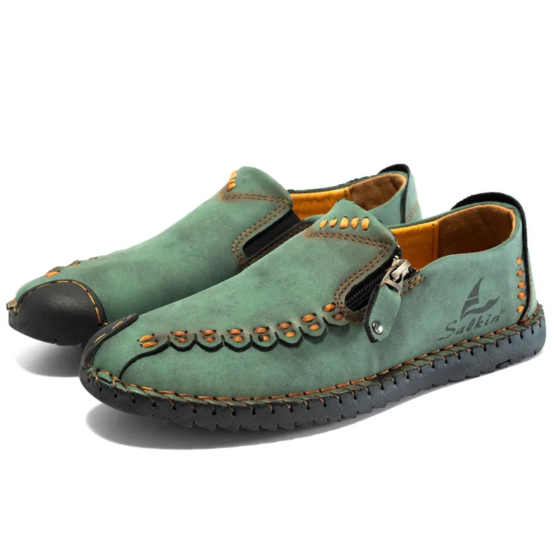 Retro Leather Casual Shoes For Man Green Suede Loafers Big Size 48 Quality Handmade Sewing Flat Shoes Man Driving Shoes Moccasin
Retro Leather Casual Shoes For Man Green Suede Loafers Big Size 48 Quality Handmade Sewing Flat Shoes Man Driving Shoes Moccasin