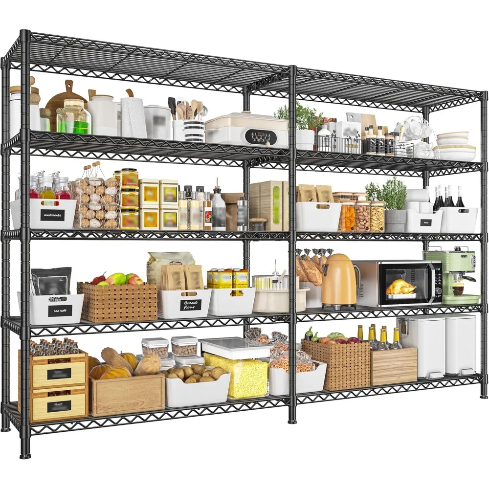 73" Heavy Duty Metal Shelves, 5-Tier Adjustable Storage Rack, 1650LBS Capacity, Pantry Kitchen Garage
73" Heavy Duty Metal Shelves, 5-Tier Adjustable Storage Rack, 1650LBS Capacity, Pantry Kitchen Garage