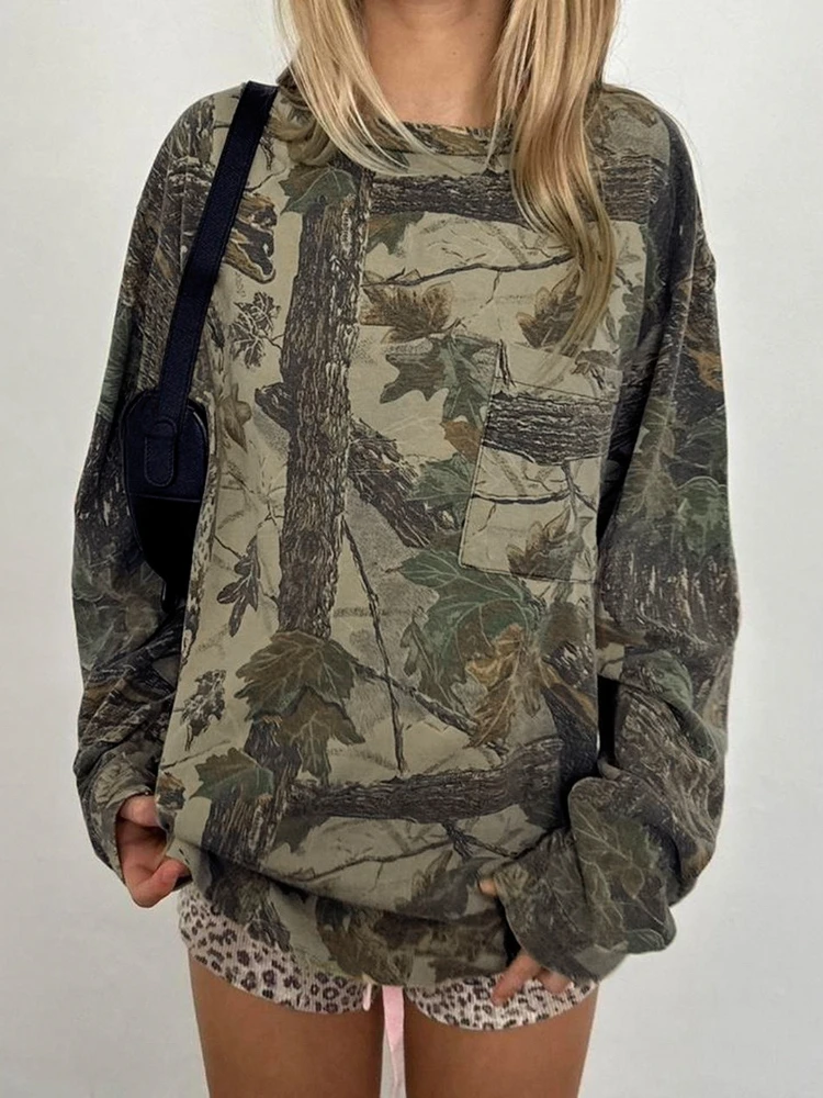 SsTss 2025 New Retro Camo Leaf Print Sweatshirt for Women Casual Spring Autumn Loose Fit Crew Neck Long Sleeve Streetwear Top
SsTss 2025 New Retro Camo Leaf Print Sweatshirt for Women Casual Spring Autumn Loose Fit Crew Neck Long Sleeve Streetwear Top