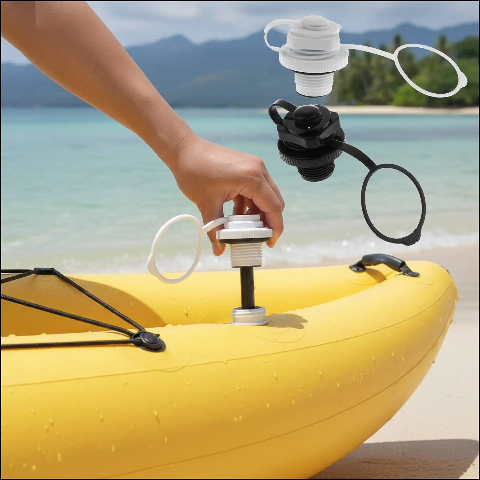 Screw One-way Inflation Valve Caps for Inflatable Boat Kayak Pool Raft Canoe Tender Rowing Boats Replacement Black/White
Screw One-way Inflation Valve Caps for Inflatable Boat Kayak Pool Raft Canoe Tender Rowing Boats Replacement Black/White