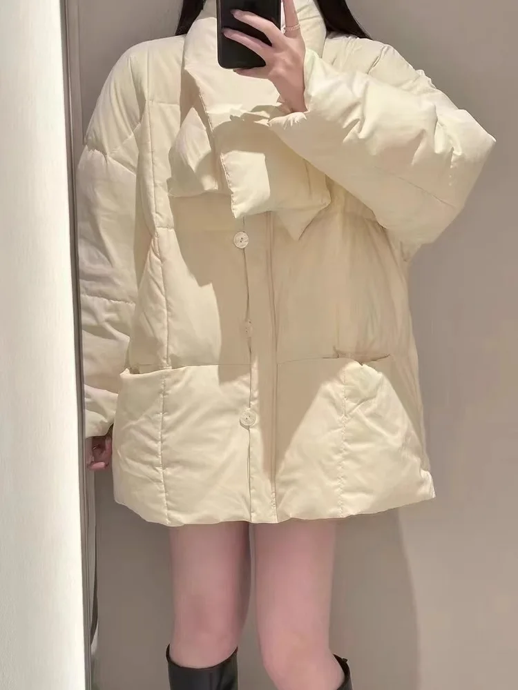 Autumn Winter New Sweet Style Japanese Pure Color Duck down Puffer Jacket Women's Warm Bread Coat Long Sleeve Mid-Length
Autumn Winter New Sweet Style Japanese Pure Color Duck down Puffer Jacket Women's Warm Bread Coat Long Sleeve Mid-Length