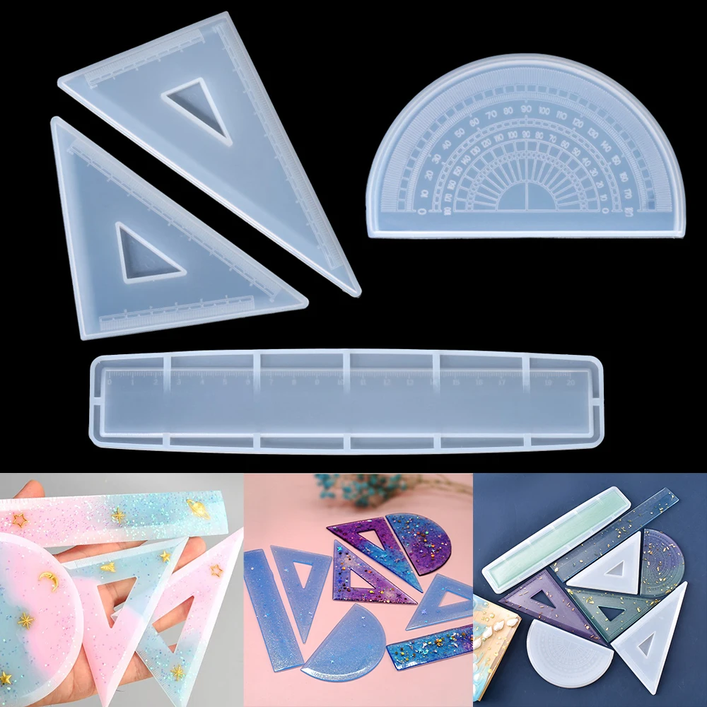 Expoxy Resin Silicone Mold Protractor Triangle Ruler Right Angle Ruler Resin Casting Molds For DIY Craft Stationery Making Tools
Expoxy Resin Silicone Mold Protractor Triangle Ruler Right Angle Ruler Resin Casting Molds For DIY Craft Stationery Making Tools